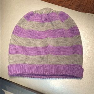Baby Gap purple & gray striped beanie hat XS/Small​